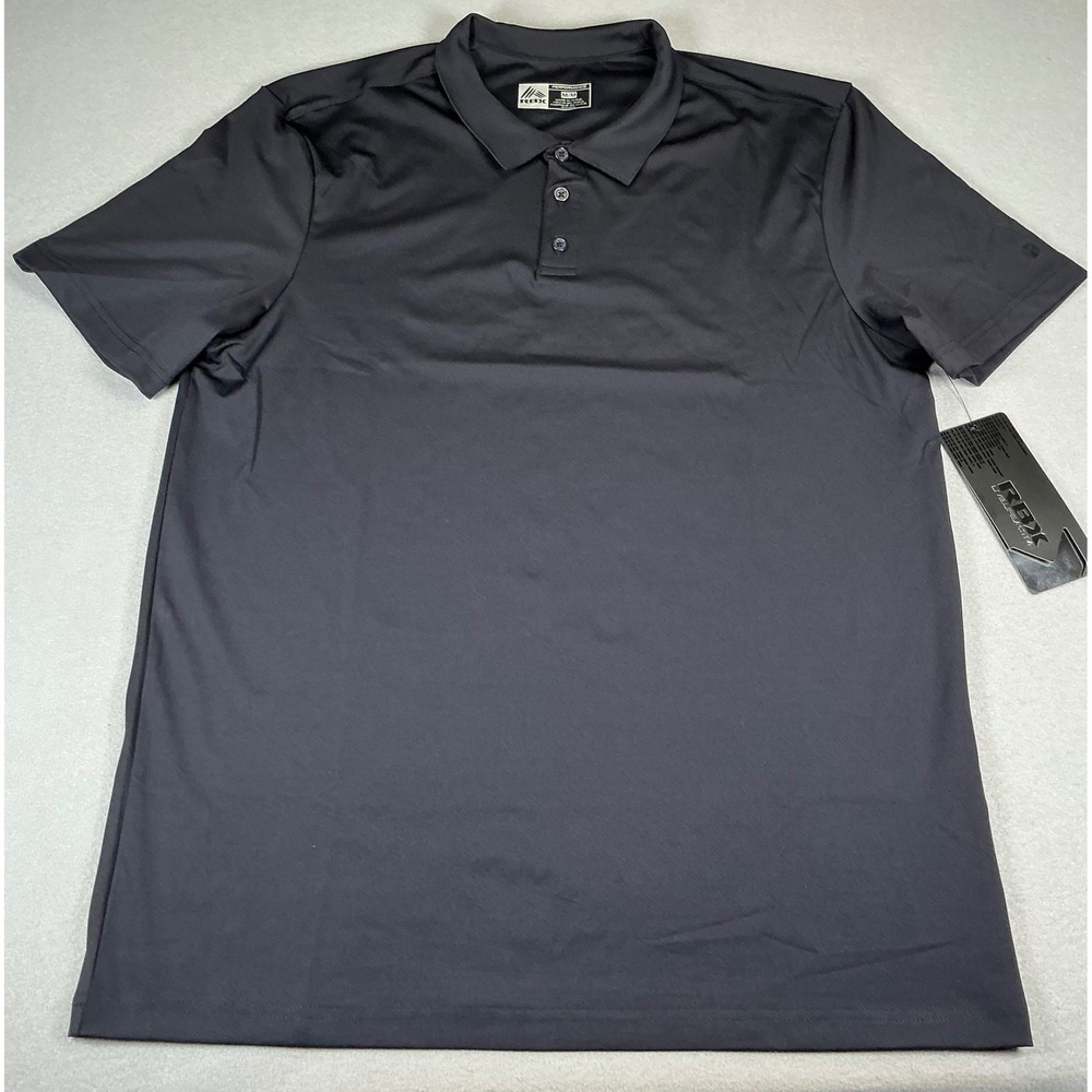 RBX Active Polo Shirt Mens Medium Black X-Dri Performance‎ Golf Athletic NWT